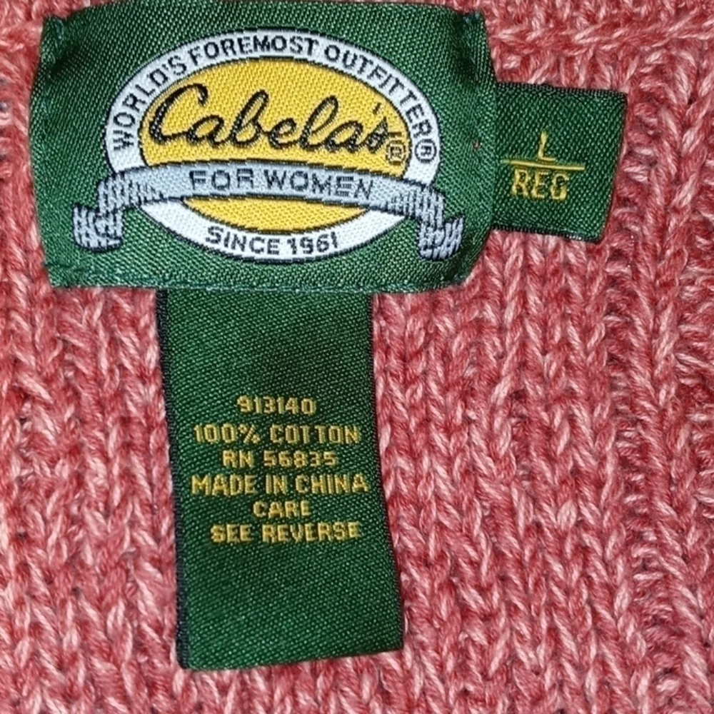 Cabela's for women sweater large 100% cotton - Picture 8 of 8